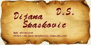 Dijana Spasković vizit kartica